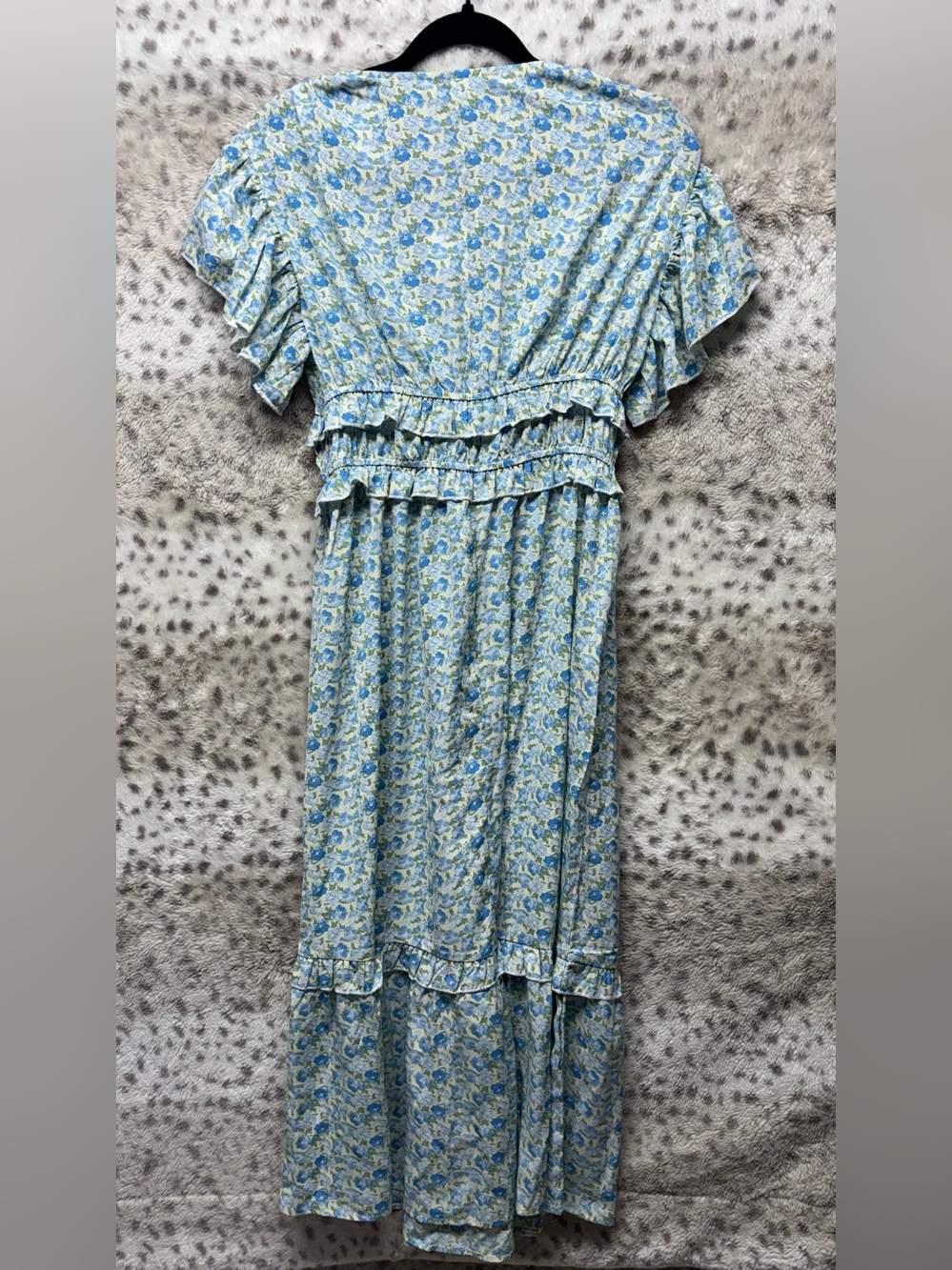 ESCALIBER FLORAL RUFFLE SLEEVE DRESS - Picture 2 of 3